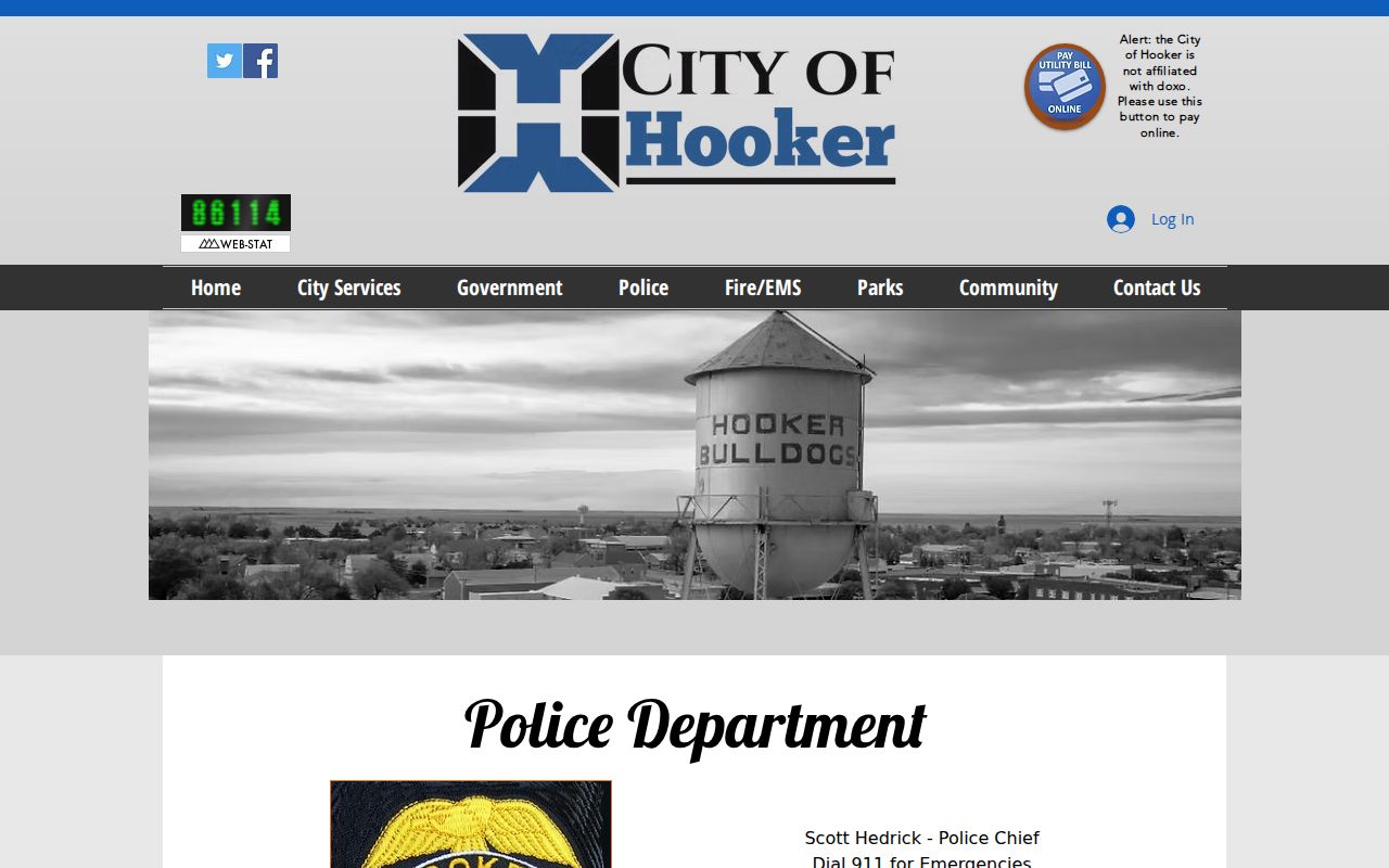 Texas County city court warrant Hooker police contact