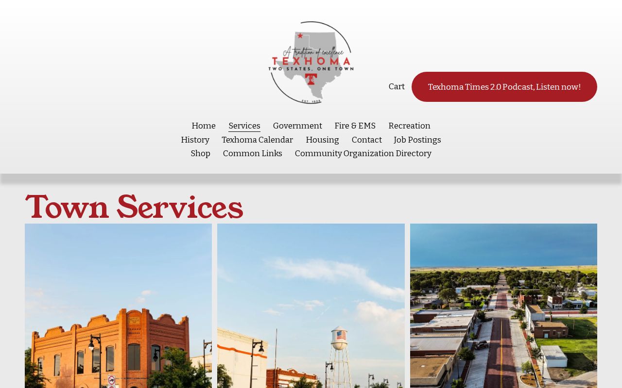 Texhoma warrant records official town services