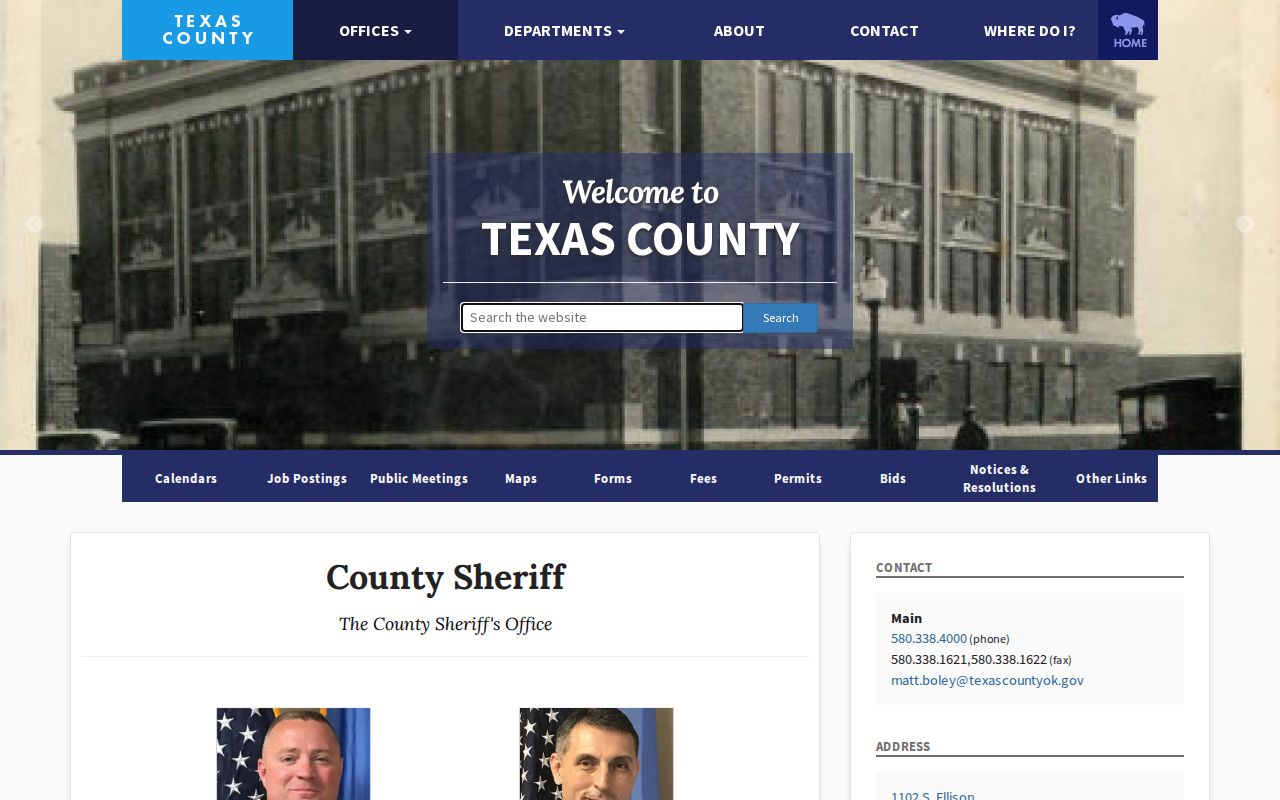 Texas County arrest warrant lookup Sheriff office